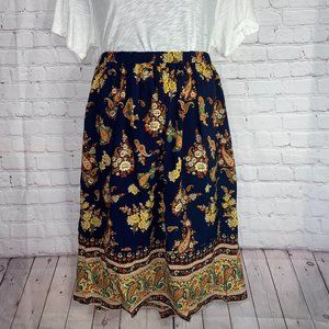 Floral and Paisley Print Skirt(NEW)